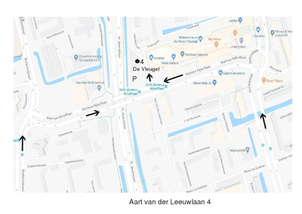 Detail van de nieuwe locatie